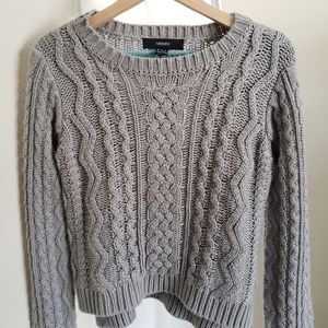Forever 21 Gray Sweater Top Long Sleeve.